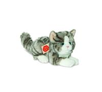 Katze Liegend Grau, Ca. 20cm