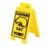 Katzen Erbrochenes Warnschild, Lustige Dekoration Katzenhumor - Originelles 3D Gag Schild Deko Für Haustierliebhaber Und Scherzfreunder Zuhause. Das Design schafft eine kreative Grun