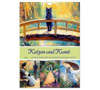 Katzen und Kunst - Samtige Herrscher der impressionistischen Gärten (Wandkalender 2026 DIN A4 hoch), CALVENDO Monatskalender: Eine bezaubernde Reise ... in malerischen Gärten des Impressionismus