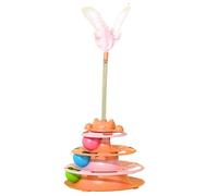 Katzenballspielzeug - Windmühle, drehender Ball, Kätzchenspielzeug | Interaktives Einzelspieler-Rollspielzeug | Pädagogisches, die Neugier weckendes automatisches Spielkatzenzubehör für den Innenberei