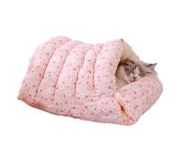 Katzenbett Indoor - Höhlen-Schlafsack Nest, Dick gepolstert | gemütliches Katzenbett für Beruhigung Outdoor Tiere Reisen Winter Kleine Hunde Kätzchen Wohlfühlplatz