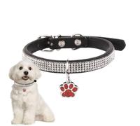 Katzenhalsband - Edelstein-Katzenhalsband - Süße schillernde Katzenhalsbänder - Kätzchenhalsband mit Pfotenabdruckanhänger, verstellbare Haustierhalsbänder, Haustierzubehör für Kleine