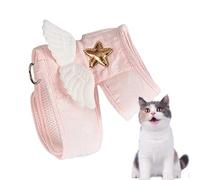 Katzenleinen, Katzengeschirr Und Leinen-Set, Niedliches Engelsflügel-Gurtleinen- Und Halsband-Set Für Haustiere, Katzengeschirr, Hundebrustgurt, Zuggurt Für Katzen, Kaninchen Und Kleine Tiere