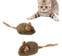 Katzenmäuse Spielzeug - Lot de 2 interactifs réalistes Mäuse, Kätzchen Kauspielzeug | Haustierzubehör Für Mentale Stimulation Kratzen Zuhause Innen Park Garten Boden Spielspaß