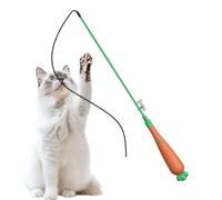 Katzenspielzeug Angel Mit Licht - Interaktiver Futterstab & Karottengriff Zur Beschäftigung | Katzenspielangel Für Bewegung & Gegen Langeweile | Zur Geistigen Förderung & Jagdtrieb Im Wohnbereich, Rob