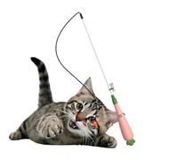 Katzenspielzeug Mit Angel - Interaktive Angelrute Mit Licht, Futterstab Mit Karottengriff Zur Beschäftigung, für Bewegung Nach Mahlzeiten, Gegen Langeweile, Zur Geistigen Förderung Im Wohnbereich