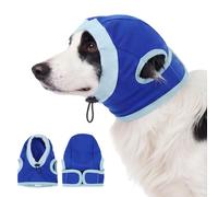 Katzinst Cache-oreilles pour chien - Soulage l'anxiété - Pour feux d'artifice du Nouvel An, orage, coupe-vent et confortable, bleu, taille S