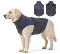 Katzinst Gilet anti-anxiété pour chien, design sans pression, soulage la surexcitation causée par le bruit fort et le mauvais temps, bleu, taille XXL