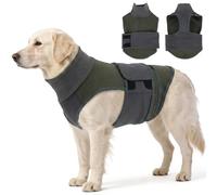 Katzinst Manteau anti-anxiété, coupe réglable pour un ajustement sûr, idéal contre l'anxiété de séparation et l'inconfort du chien, vert, taille 2XL