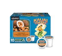 Kauai Coffee Keurig K-Cup Dosettes - Saveur noix de coco caramel crunch - Arabica de qualité supérieure (1 paquet de 10 tasses à portion unique)