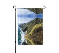 Kauai Drapeau de jardin double face Hawaï Bord de mer 71,1 x 101,6 cm (léger) - Impression intégrale vibrante pour cour, jardin, terrasse ou porche