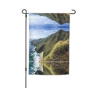 Kauai Drapeau de jardin hawaïen en bord de mer 30,5 x 45,7 cm - Drapeau décoratif en polyester imprimé double face durable pour cour, terrasse et balcon