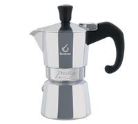 KAUFGUT Cafetière Moka 0,5 tasse en aluminium, Miss Moka Prestige, cafetière Moka pour maison, cafetière portable pour voyage, tasses à café, y compris joint en silicone