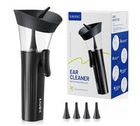 KAUGIC Kit d'élimination du cérumen manuel 2 en 1 - Réservoir d'eau - Bouton ergonomique d'économie d'énergie - Utilisation à une main - Noir