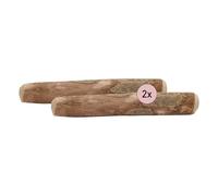 Kauies Lot de 2 os à mâcher en Bois d'olivier pour Votre Chien - 100% Naturel, végétalien et sans Calories - Jouet Longue durée en Bois certifié sans substances nocives - Fabriqué en Allemagne