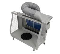 KAUITOPU Cabine de peinture, établi de peinture par pulvérisation avec 3 bandes LED, système d'aspiration, vitesse de l'air 11 m/s, système d'aspiration aérographe, établi de peinture, modèle établi