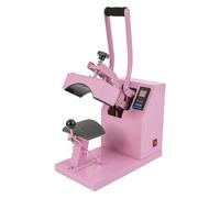 KAUITOPU Cap Heat Press Machine 550 W - Presse numérique pour casquettes de baseball, 0-200 ℃/32-392 ℉, plaque chauffante incurvée 14,2 × 9,6 cm, presse de transfert pour motifs et logos