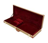 KAUITOPU Étui à guitare électrique, étui rigide carré avec clé pour la plupart des guitares électriques Dimensions extérieures de la valise 105 x 36 x 11 cm, jaune, Moderne