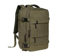 KAUKKO Canvas 40l Sac à Dos De Voyage,Sac à Dos De Voyage Pour Ordinateur Portable De 15,6 Pouces, Bagage De Licence De Vol, Sac à Dos De Cabine Imperméable à l'eau Pour Les Voyages，FH12-Vert