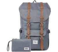 KAUKKO KAUKKO Rucksack Studenten Backpack 17 Zoll für 15 Notebook Lässiger Daypacks Schüler Bag Sac à dos loisir, 47 cm, Gris (Grey)