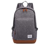 KAUKKO Sac à dos d'école de mode pour filles, sacs d'école, sacs à dos de loisirs en plein air, E4 Gris, L