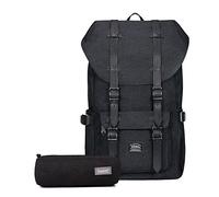 KAUKKO Sac à dos loisir Compartiment pour 15" ordinateur portable 22 Litres Noir (paquet de 2)