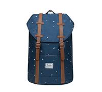 KAUKKO Sac à dos vintage pour ordinateur portable de 14" - Sac à dos décontracté pour ordinateur portable - Sac à dos d'école, Polyester Blauep6-5, Taille unique, Cartable