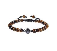 Kaululu Bracelet Photo Personnalisé avec Pierre Volcanique - Ajustable pour Homme - Cadeau Anniversaire, Fête des Pères, Idée pour Papa