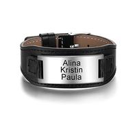 kaululu Homme Femme Personnalisé Bracelets Cuir Avec Prenoms Bracelets Pour Couples Cadeaux Personnalisés Pour Hommes Père Pour Anniversaire (#2)