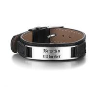 kaululu Homme Femme Personnalisé Bracelets Cuir Avec Prenoms Bracelets Pour Couples Cadeaux Personnalisés Pour Hommes Père Pour Anniversaire (#5)