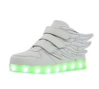 Kauson Mixte Enfants LED Chaussures de Sport 7 Changement de Couleur Chaussure de Mutilsport USB Rechargeable LED Lumineuse Baskets Mode Respirante Running Sneakers pour Garçons et Filles Cadeau
