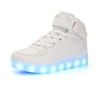Kauson Mixte Enfants LED Chaussures de Sport 7 Changement de Couleur Chaussure de Mutilsport USB Rechargeable Montantes à LED Clignotantes par Running Sneakers pour Garçons et Couple Cadeau 25EU-46EU