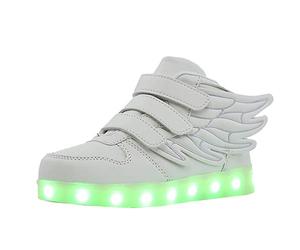Kauson Mixte Enfants LED Chaussures de Sport 7 Changement de Couleur Chaussure de Mutilsport USB Rechargeable LED Lumineuse Baskets Mode Respirante Running Sneakers pour Garçons et Filles Cadeau