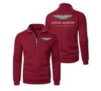 KAUYENL Homme Veste Décontractée Veste A.s.t.o.n M.a.r_tin, Veste Imperméable Casual Moto Style Printemps Été, Veste de course décontractée pour le travail(Wine Red,XL)