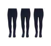 KAV Collants pour filles - Lot de 1 collant simple et lisse en coton pour enfants - Collants doux pour la peau pour un usage quotidien, décontracté en intérieur et en extérieur, Bleu marine, lot de