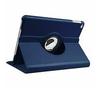 KAV Étui à Rabat en Cuir pour Apple iPad 9ème Génération 10.2" 2021 - Rotatif à 360°, Léger, Fin et Auto Wake ou Sleep Design iPad Stand (Noir) (Blue)
