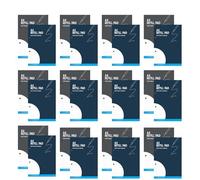 KAV Lot de 12 blocs de recharge A4 - 130 pages (65 feuilles) avec 2 trous perforés - Couverture de protection organisée - Idéal pour les étudiants, l'école et le bureau - Ligné avec marge