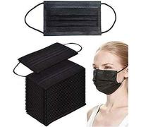 KAV® Lot de 50 masques jetables à 3 plis, haute filtration, convient aux peaux sensibles, perméable à l’air