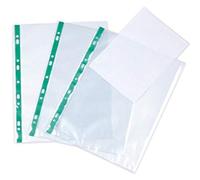 KAV Lot de 500 pochettes perforées en verre transparent A4 Vert