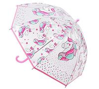 KAV Parapluie d'école transparent pour enfants garçons et filles - Design doux, beau, léger parasol dôme pour votre enfant, licorne, S