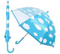 KAV Parapluie d'école transparent pour enfants garçons et filles - Design doux, beau, léger parasol dôme pour votre enfant, cloud, M