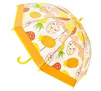 KAV Parapluie d'école transparent pour enfants garçons et filles - Joli et léger - Parasol dôme pour votre enfant, Ananas, petit, Classique