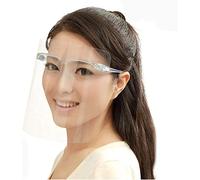 KAV - Visière complète en plastique transparent | Bouclier de protection intégrale | Visière de protection | Visière de protection avec cadre de lunettes des deux côtés