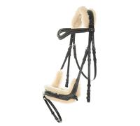 Kavalkade Bridon Ivy avec peau de mouton avec muserolle intégrée Pur-sang / Cob