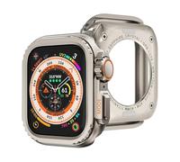 KAVJU Boîtier pare-chocs en métal pour Apple Watch S10 42mm S10 46mm 45mm 44mm, cadre de protection pour iWatch série 9 8 7 6 5 4 SE, changement pour Ultra 2 49mm(Titanium,49MM)