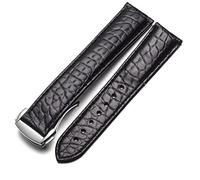 KAVJU Bracelet de montre en cuir synthétique crocodile pour hommes et femmes style pour Omega Seahorse Deville 18 mm, 19 mm, 20 mm, 18mm, Agate