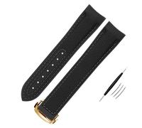 KAVJU Bracelet de montre en silicone nylon haute densité pour Omega Watch Band 20 mm 21 mm 22 mm Bracelet de montre en caoutchouc Fermoir pliable Extrémité incurvée, 21mm, Agate