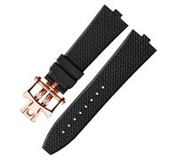 KAVJU Bracelet de montre Senior FKM Fluorine en caoutchouc pour vacheron constantin 4500 V 5500 V 7900 Bracelet de montre VC bouche convexe 7 mm, 7mm, Acétate, Pas de gemme