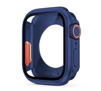 KAVJU Couvercle de protection d'écran pour Apple Watch S10 46MM S10 42MM 45mm 44mm 40mm 41mm, boîtier de pare-chocs avant et arrière en PC rigide iwatch 10 9 8 7 SE 6 5 4 changement(Dark blue,44mm)