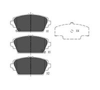 Plaquettes de frein KBP-2012 KAVO PARTS pour HONDA NISSAN MG